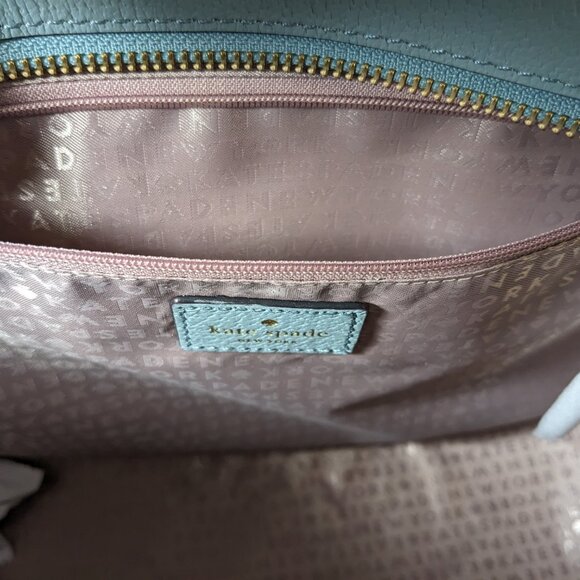 Kate Spade Pastel Blue Leather Tote Handbag - Picture 5 of 6